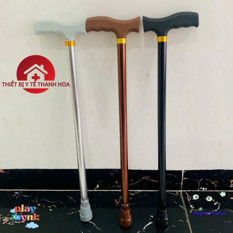 Gậy hỗ trợ đi lại cho người già LUCASS - Gậy điều chỉnh chiều cao, chắc chắn, chống trơn trượt, tiện dụng cho người khuyết tật và phục hồi chức năng