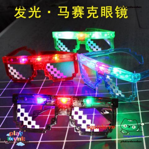 Kính Mát Thug Life LED Nhiều Màu Sắc - Kính Dạ Quang Phù Hợp Tiệc Tùng, Bar, KTV, Vui Nhộn và Phong Cách