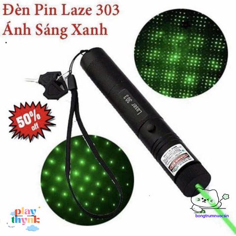 Đèn Laser 303 Siêu Mạnh Ánh Sáng Xanh - Chiếu Tia Laser Đẹp và Hiệu Ứng Kính Vạn Hoa, Phụ Kiện Nghệ Thuật cho Chiến Binh
