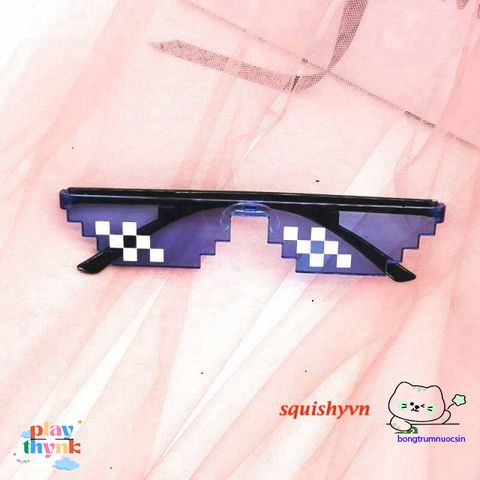 Kính Mắt Thug Life 6 Chấm MINECRAFT - Kính Đen & Hồng Thời Trang Cá Tính, Giao Hàng Tận Nhà!