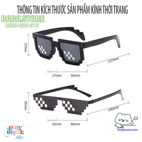 Kính THUG LIFE THUNGLIKE 6 Hàn Quốc - Kính Thời Trang Unisex Gọng Gập, Chất Nhựa PC, Quà Tặng Độc Đáo cho Người Yêu Gamer