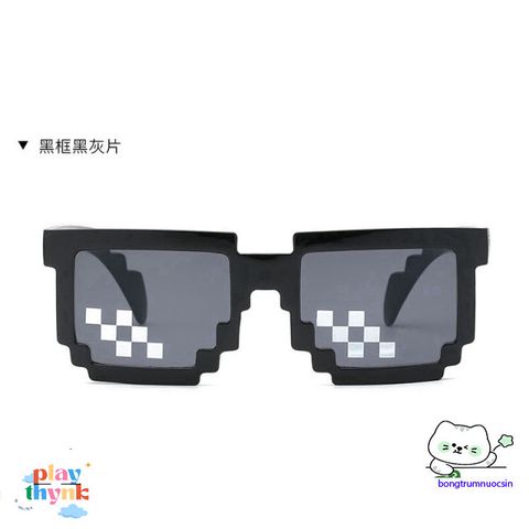 Kính Mát Vintage 8 Bit Thug Life Minecraft - Quà Tặng Độc Đáo Cho Fan Nhí - Phong Cách Thời Trang Chất Lừ