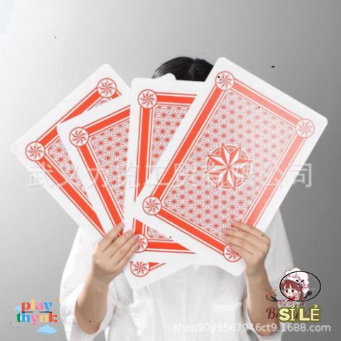 Bộ Bài Poker Khổng Lồ A4 - Chất Liệu Giấy Bền, Kích Thước Lớn Thú Vị, Phù Hợp Chơi, Trình Diễn, Triển Lãm