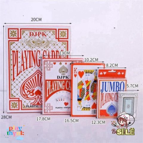 Bộ Bài Poker Khổng Lồ A4 - Chất Liệu Giấy Bền, Kích Thước Lớn Thú Vị, Phù Hợp Chơi, Trình Diễn, Triển Lãm