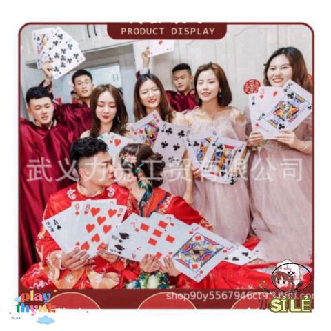 Bộ Bài Poker Khổng Lồ A4 - Chất Liệu Giấy Bền, Kích Thước Lớn Thú Vị, Phù Hợp Chơi, Trình Diễn, Triển Lãm