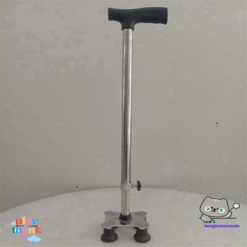 Gậy Batoong INOX 4 Chân Chỉnh Cao - Gậy Chống Đi Cho Người Già, Người Khuyết Tật, An Toàn và Vững Chắc