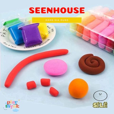 Bộ 5 Đất Sét Tự Khô 500gr (12 Màu) - Sáng Tạo Nghệ Thuật Trang Trí Đồ Chơi Trẻ Em, Nhẹ và Dẻo, Phát Triển Kỹ Năng Vận Động