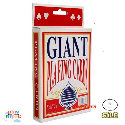 Bộ Bài Poker Khổng Lồ A4 - 10 Thiết Kế Thẻ Bài Độc Đáo, Kích Thước Gấp 9 Lần Bài Thông Thường, Chất Liệu Bìa Cứng Bền Chắc