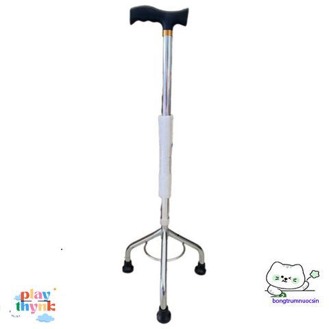 Gậy Trợ Lực Đa Năng Inox Điều Chỉnh Chiều Cao - Gậy Chống Đi Cho Người Già An Toàn, Vững Vàng