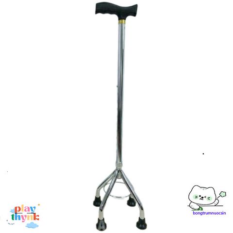 Gậy Trợ Lực Đa Năng Inox Điều Chỉnh Chiều Cao - Gậy Chống Đi Cho Người Già An Toàn, Vững Vàng