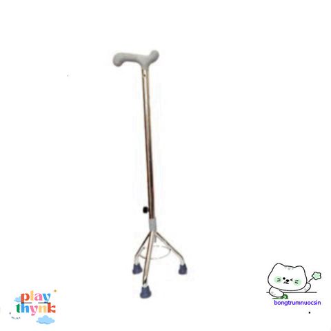 Gậy Trợ Lực Đa Năng Inox Điều Chỉnh Chiều Cao - Gậy Chống Đi Cho Người Già An Toàn, Vững Vàng
