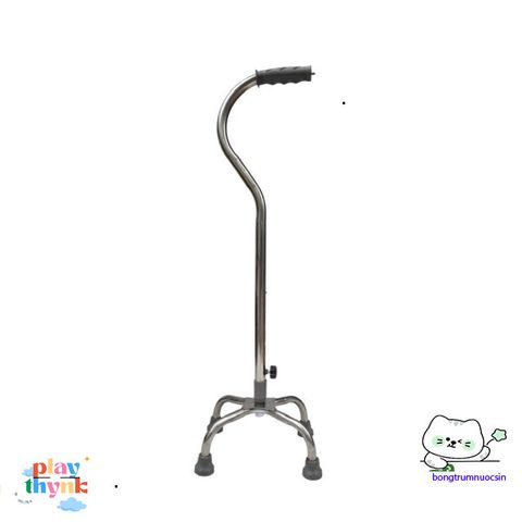 Gậy Trợ Lực Đa Năng Inox Điều Chỉnh Chiều Cao - Gậy Chống Đi Cho Người Già An Toàn, Vững Vàng