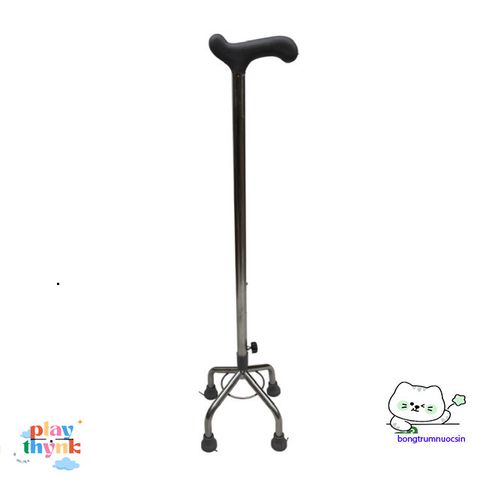 Gậy Trợ Lực Đa Năng Inox Điều Chỉnh Chiều Cao - Gậy Chống Đi Cho Người Già An Toàn, Vững Vàng