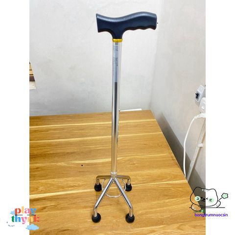 Gậy Chống Đi 4 Chân Cao Cấp - Hỗ Trợ Người Già & Phục Hồi Chức Năng - Gậy Đi Hỗ Trợ An Toàn, Điều Chỉnh Độ Cao tiện lợi
