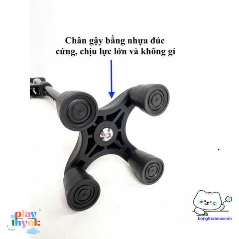 Gậy Chống Đi 4 Chân Cao Cấp - Hỗ Trợ Người Già & Phục Hồi Chức Năng - Gậy Đi Hỗ Trợ An Toàn, Điều Chỉnh Độ Cao tiện lợi
