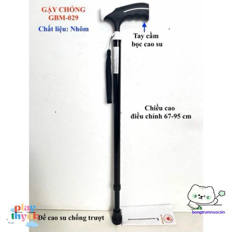 Gậy Chống Đi 4 Chân Cao Cấp - Hỗ Trợ Người Già & Phục Hồi Chức Năng - Gậy Đi Hỗ Trợ An Toàn, Điều Chỉnh Độ Cao tiện lợi