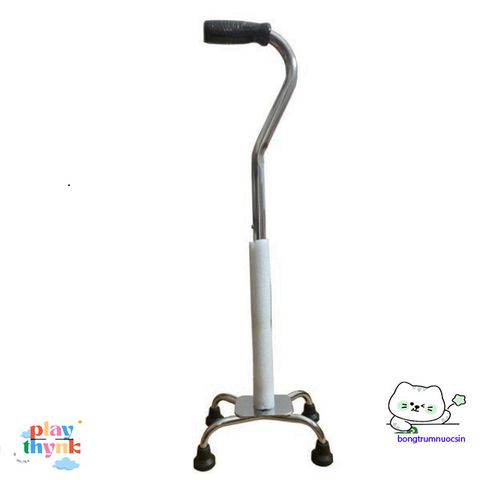 Gậy Lucass B-934 4 Chân Điều Chỉnh Chiều Cao - Hỗ Trợ Đi Lại Cho Người Già, Người Ốm, Phục Hồi Chức Năng