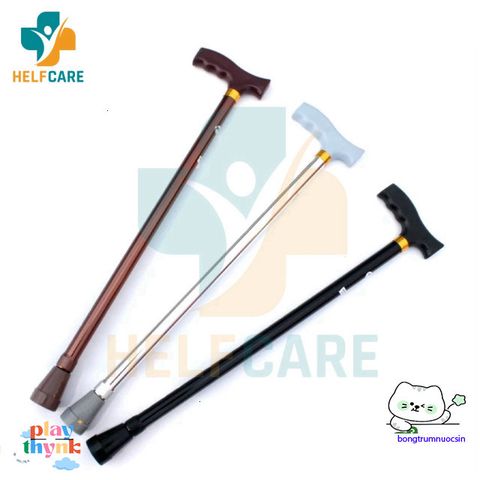 Gậy Chống 1 Chân HelpCare - Điều Chỉnh Chiều Cao, Hỗ Trợ Đi Lại Cho Người Già - Hợp Kim Nhôm Nhẹ, Bền, Chống Trượt