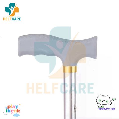 Gậy Chống 1 Chân HelpCare - Điều Chỉnh Chiều Cao, Hỗ Trợ Đi Lại Cho Người Già - Hợp Kim Nhôm Nhẹ, Bền, Chống Trượt