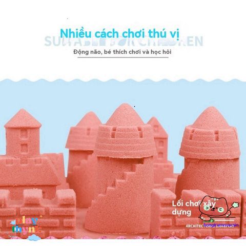 Bộ Chơi Cát An Toàn Dành Cho Bé Xia Yu - Khuôn & Bể 1kg Cát Đáng Yêu, Đồ Chơi Phát Triển Kỹ Năng Cho Trẻ 4-6 Tuổi