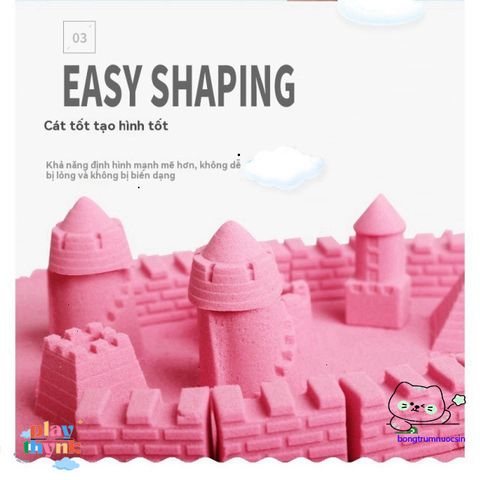 Bộ Chơi Cát An Toàn Dành Cho Bé Xia Yu - Khuôn & Bể 1kg Cát Đáng Yêu, Đồ Chơi Phát Triển Kỹ Năng Cho Trẻ 4-6 Tuổi