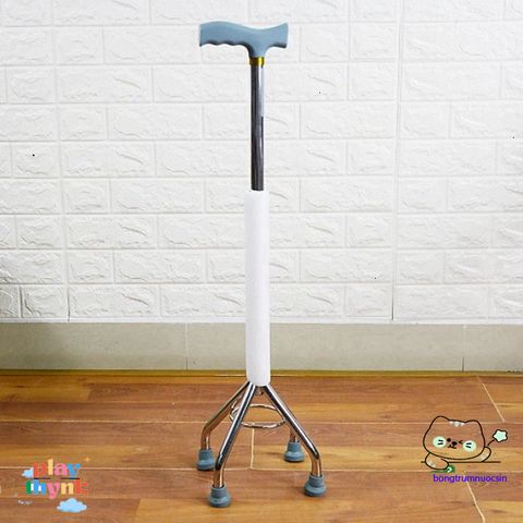 Gậy Chống 3/4 Chân Nhập Khẩu cho Người Già - Gậy Đi Bộ Bền Bỉ, Điều Chỉnh Chiều Cao, Phù Hợp Cho Cụ Ông Cụ Bà