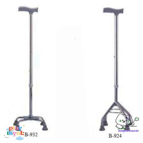 Gậy Chống 3/4 Chân Nhập Khẩu cho Người Già - Gậy Đi Bộ Bền Bỉ, Điều Chỉnh Chiều Cao, Phù Hợp Cho Cụ Ông Cụ Bà