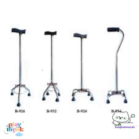 Gậy Chống 3/4 Chân Nhập Khẩu cho Người Già - Gậy Đi Bộ Bền Bỉ, Điều Chỉnh Chiều Cao, Phù Hợp Cho Cụ Ông Cụ Bà