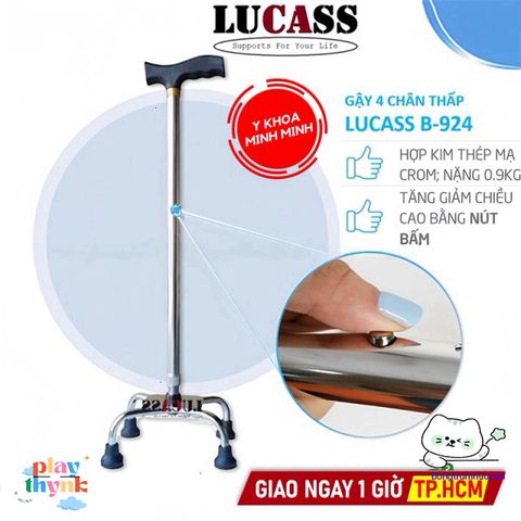 Gậy Chân Đứng Lucass Điều Chỉnh Cao - Hỗ Trợ Người Khuyết Tật & Phục Hồi Sau Tai Nạn, An Toàn & Thoải Mái