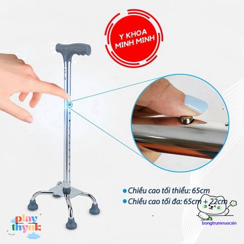 Gậy Chân Đứng Lucass Điều Chỉnh Cao - Hỗ Trợ Người Khuyết Tật & Phục Hồi Sau Tai Nạn, An Toàn & Thoải Mái