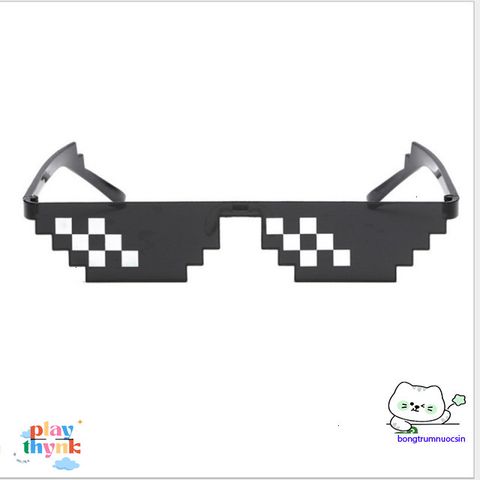 Kính Thug Life 6 Chấm Nhiều Màu - Phụ Kiện Mắt Siêu Ngầu Cho Gamer và Fan Minecraft
