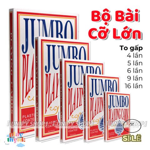 Bộ Bài Poker Khổng Lồ 54 Lá - Thẻ Siêu To Chơi Game & Trang Trí - Bài Tây Lớn In Sắc Xảo, Chất Liệu Giấy Bền Chắc