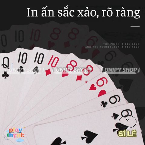 Bộ Bài Poker Khổng Lồ 54 Lá - Thẻ Siêu To Chơi Game & Trang Trí - Bài Tây Lớn In Sắc Xảo, Chất Liệu Giấy Bền Chắc
