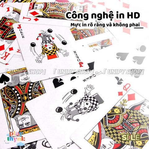 Bộ Bài Poker Khổng Lồ 54 Lá - Thẻ Siêu To Chơi Game & Trang Trí - Bài Tây Lớn In Sắc Xảo, Chất Liệu Giấy Bền Chắc