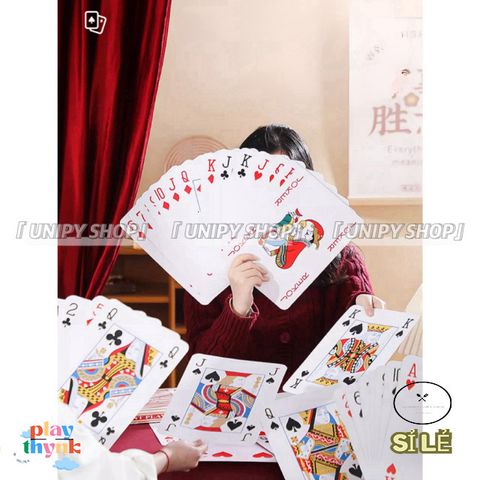 Bộ Bài Poker Khổng Lồ 54 Lá - Thẻ Siêu To Chơi Game & Trang Trí - Bài Tây Lớn In Sắc Xảo, Chất Liệu Giấy Bền Chắc