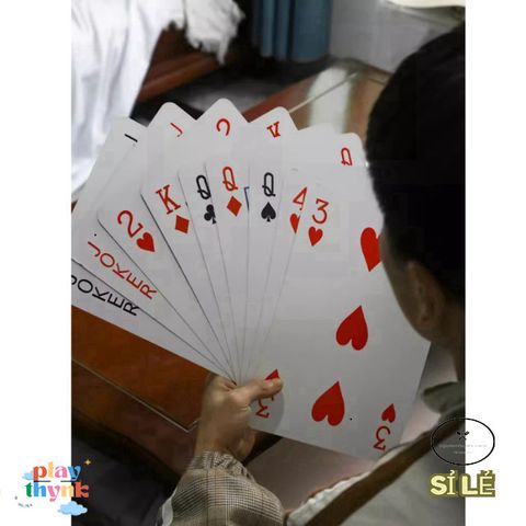 Bộ Bài Poker Khổng Lồ 54 Lá - Thẻ Siêu To Chơi Game & Trang Trí - Bài Tây Lớn In Sắc Xảo, Chất Liệu Giấy Bền Chắc