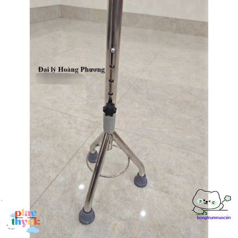 Gậy hỗ trợ đa chân inox - Gậy đi lại cho người già, người có nhu cầu đặc biệt, hỗ trợ vững chắc và an toàn khi di chuyển