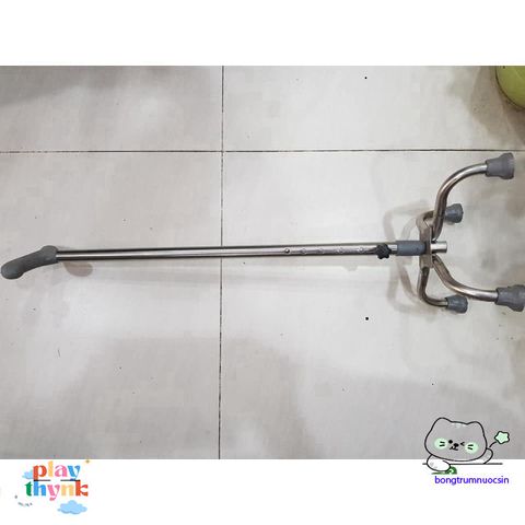 Gậy hỗ trợ đa chân inox - Gậy đi lại cho người già, người có nhu cầu đặc biệt, hỗ trợ vững chắc và an toàn khi di chuyển