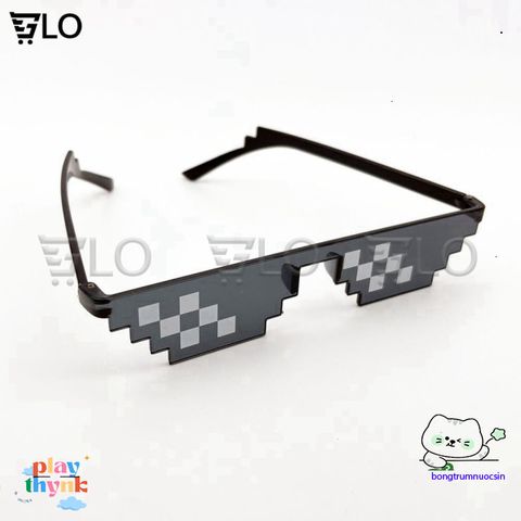 Kính Thug Life 6 Chấm - Kính Mát Meme Huyền Thoại Chống UV, Thời Trang Đỉnh Cao Cho Game Thủ và Tín Đồ Phong Cách!