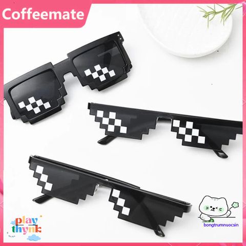 Kính Mát Thug Life 6 Chấm - Xu Hướng Thời Trang Punk Vui Nhộn, Bảo Vệ UV400, Phong Cách Năng Động Cho Mọi Người