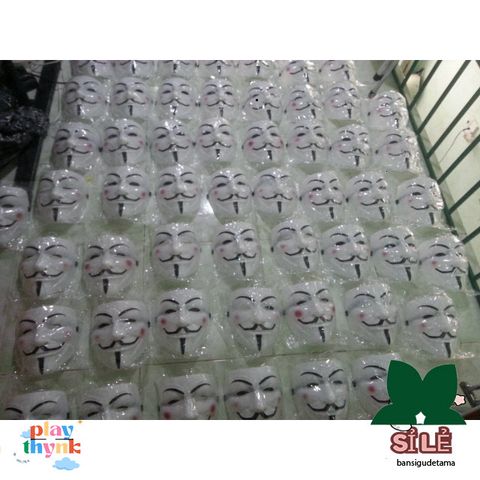 Mặt Nạ Hacker Anonymous Trắng - Phụ Kiện Hóa Trang Halloween Độc Đáo, Thế Giới Cyberpunk