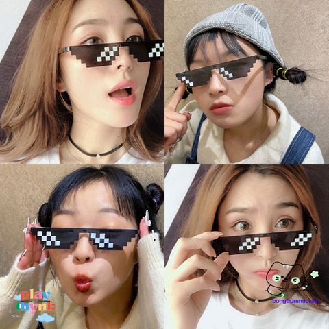 Kính Mát Mosaic Thug Life - Kính Chống UV, Phong Cách Disco Cá Tính, Dành Cho Du Lịch, Tiệc Tùng, Khiêu Vũ