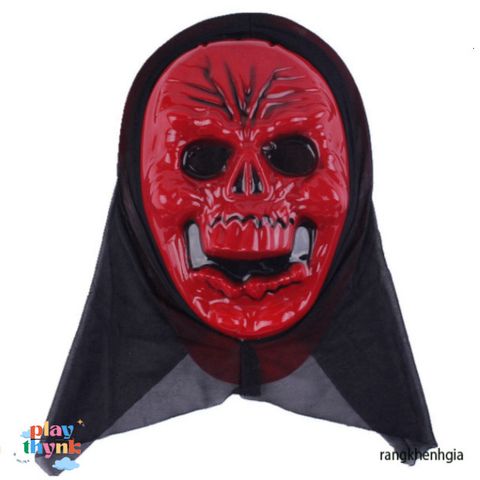 Mặt Nạ Scream Đen - Phụ Kiện Halloween Kinh Dị, Thời Trang Hóa Trang Ma Quái, Độc Đáo Cho Tiệc Hóa Trang