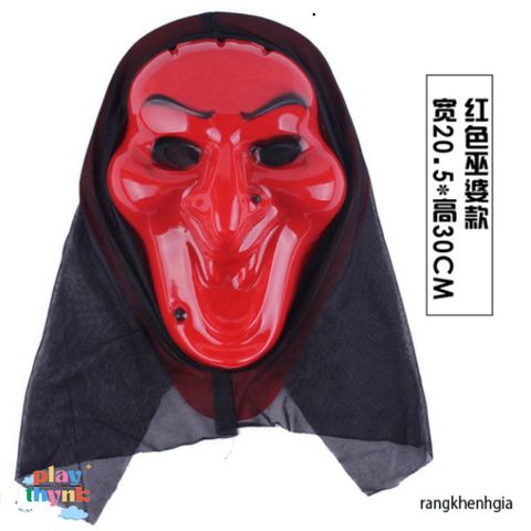 Mặt Nạ Scream Đen - Phụ Kiện Halloween Kinh Dị, Thời Trang Hóa Trang Ma Quái, Độc Đáo Cho Tiệc Hóa Trang