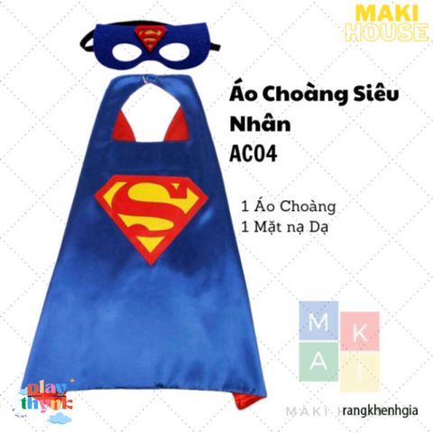 Áo Choàng Siêu Nhân Cho Bé - Hóa Trang Halloween Người Nhện, Người Sắt, Thần Sấm, Khẩu Trang Mềm Mại, Thoải Mái, Chất Liệu Satin