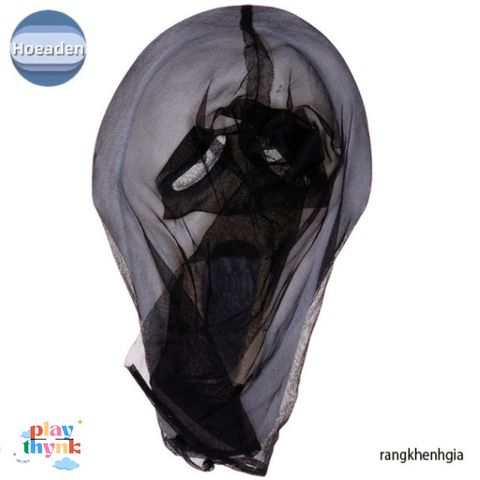 Mặt Nạ Halloween Ma Quái Ghost Face Hoeaden - Trang Phục Máu Rùng Rợn Cho Tiệc Tùng, Lễ Hội Vui Nhộn