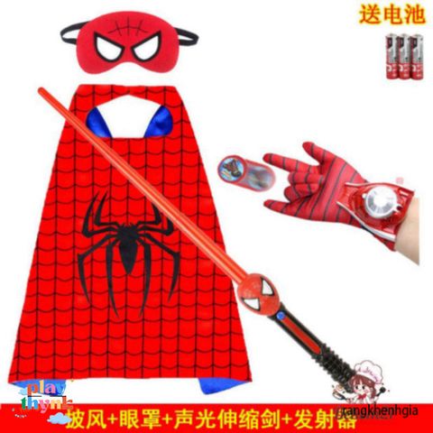 Khiên Siêu Nhân Phát Sáng Có Đèn Nhạc - Spider Man, Người Sắt, Đội Trưởng Mỹ - Đồ Chơi An Toàn Cho Bé từ 3 Tuổi