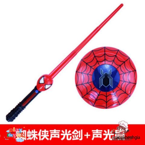 Khiên Siêu Nhân Phát Sáng Có Đèn Nhạc - Spider Man, Người Sắt, Đội Trưởng Mỹ - Đồ Chơi An Toàn Cho Bé từ 3 Tuổi