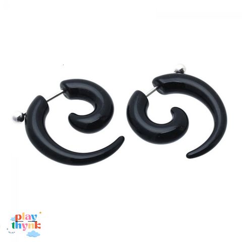 Khuyên Tai Xoắn Ốc Punk Cá Tính - Bộ Đôi Trang Sức Thời Trang Nam Nữ - Chất Liệu Thép Không Gỉ 316L