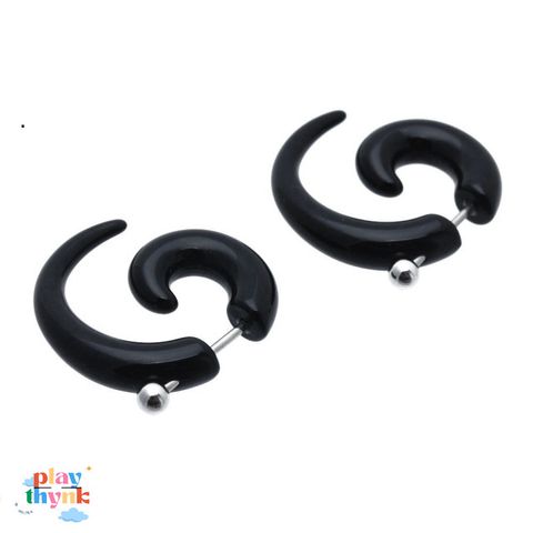 Khuyên Tai Xoắn Ốc Punk Cá Tính - Bộ Đôi Trang Sức Thời Trang Nam Nữ - Chất Liệu Thép Không Gỉ 316L